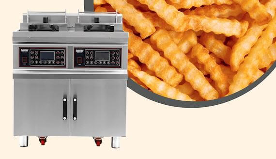 FE300D Çift Hazneli Elektrikli Açık Fritöz - Makfry